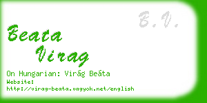 beata virag business card