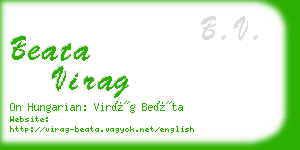 beata virag business card